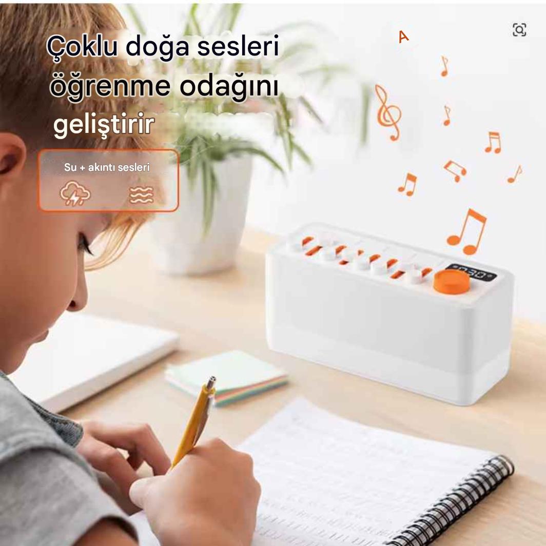 8 Doğa Sesli Beyaz Gürültü Uyku Sesi Makinesi,7 Renk Gece Işıkları